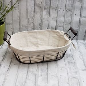 Chicken Wire Basket Canvas Lining with Handle